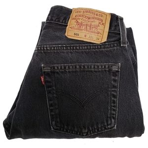 Vintage 90s faded black 501 Levi's mom jeans!